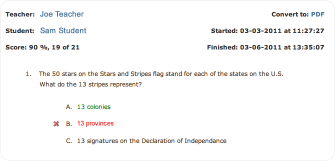 screenshot of Exam Professor